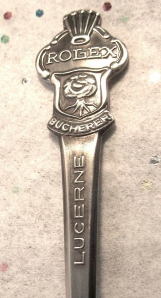 Vintage Rolex Spoon,  Bucherer Of Switzerland,  Souvenir Spoon,  Awesome
