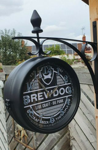 Brew Dog Ipa Silver Station Clock Man Cave Bar Home