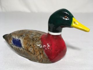 Vintage Scott Products Mallard Duck Bottle Opener Painted Cast Iron Vgc
