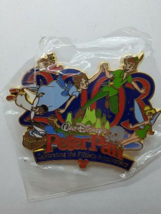 Authentic Disney Pin 24078 Wdw Cast Exclusive - Peter Pan 50th Anniversary Nb4
