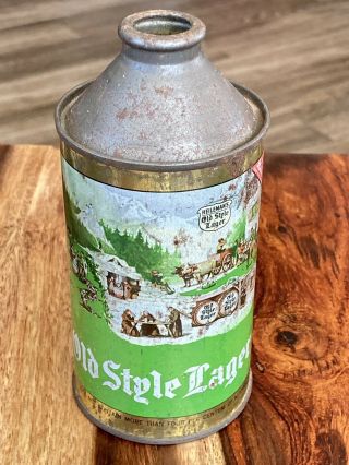 Old Style Cone Top Beer Can - Groovy