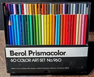 Vintage Berol Prismacolor 60 Color Art Set No.  960 Colored Pencils But 1