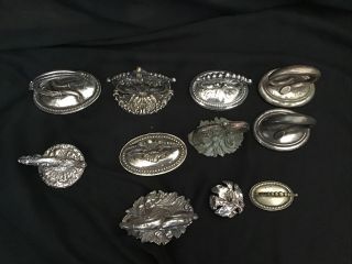 Large Group Vintage Silver Plated And Metal Handles Furniture Restoration