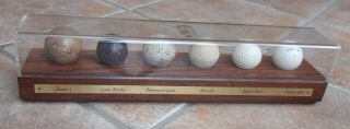 Vintage Classic Craftsmen 1981 The Evolution Of The Golf Ball Display Case