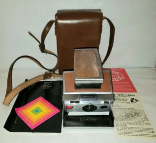 Vintage Poloroid Sx - 70 Land Camera Alpha 1 With Leather Case & All Paperwork