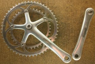 Vintage Campagnolo Record Silver 10 Speed Cranks Crankset Chainset 172.  5 Mm