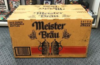 Vintage Meister Brau Beer Bottle Old Case Crate Box Miller Product Empty Case