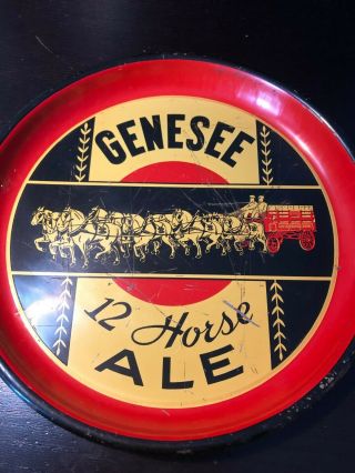 Vintage Genesee 12 Horse Ale Beer Tray Sign