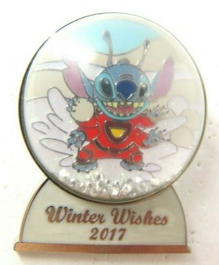 Disney Pin Winter Wishes 2017 Snow Globe - Stitch Le 5000 125924