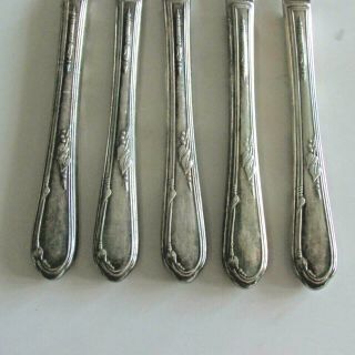 5 Vintage Wm.  A Rogers A1 Plus Oneida MEADOWBROOK HEATHER Grille Knives 3