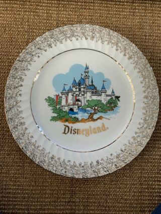 Vintage Disneyland 10” Decorative Plate Walt Disney Souvenir Japan