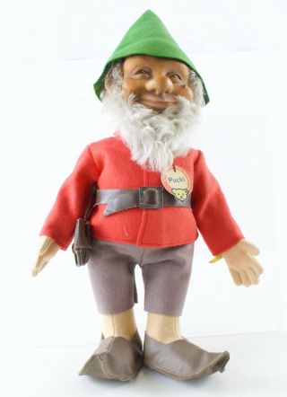 Pucki Gnome Elf Troll With All Buttons And Tags 730,  3 12” Vintage 1950s