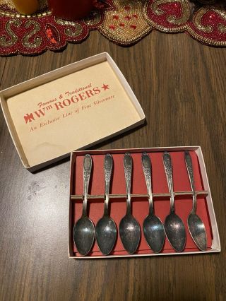 Wm Rogers Mfg Co Silver Plate Spoons Set International Silver Co Antique Vintage