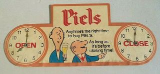 Vintage Cardboard Liquor Store Sign Advertising Piels Beer