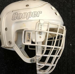 Vintage White Sr Cooper Sk600 Hm50 Hockey Bubble Goalie Cage