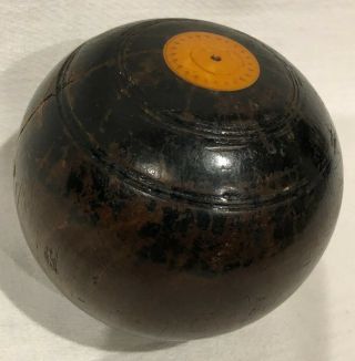 Vintage Wood Or Wooden Bakelite Lawn Bowling Bocce Ball