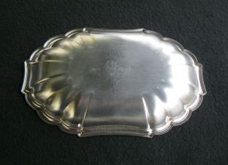 1st Infantry Division,  Calling Card Tray.  Silverplate,  8 3/4 x 5 1/2 