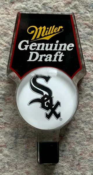 Miller Draft Mgd Chicago White Sox Beer Tap Handle Vintage Rare Shorty