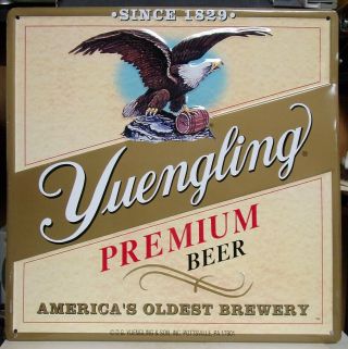 Vintage Yuengling Premium Beer Tin Sign - Pottsville,  Pa