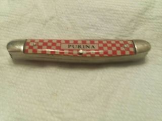 Purina 2 Blade Pocket Knife Vintage 1960 