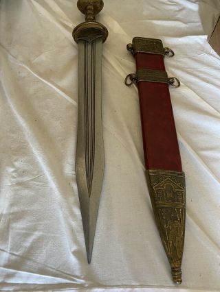 Roman Maximus Gladius Gladiator Sword With Scabbard