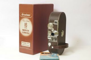 F90421 Vintage Keystone A - 12 16mm Movie Camera & Box -