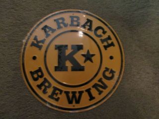 Karbach Brewing Texas Hopadillo Metal Tacker Sign Craft Beer Brewery