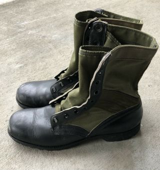 Vtg 1967 Vietnam War Jungle Boots Spike Protective Size 10 Xn