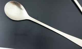 Vintage Modern Silver Plated Italy Serving Salad Spoon & Fork Set 9 1/4 