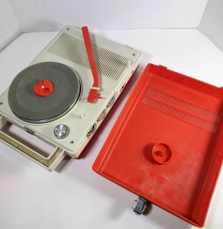 Vintage Juliette Battery - Powered Radio Record Player 33 45 78 Rpm