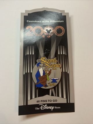 Disney Store Countdown To The Millennium Pin 61 Sword In The Stone Merlin Wart