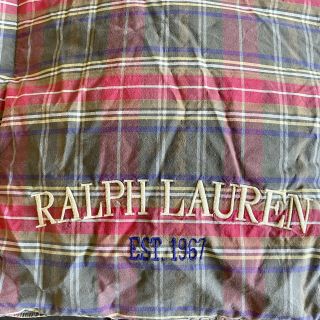 Vintage Ralph Lauren Embroidered Plaid Down Comforter - Earth Tones - King