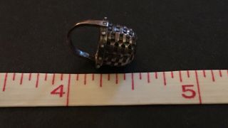 Miniature Sterling Silver Doll House Basket