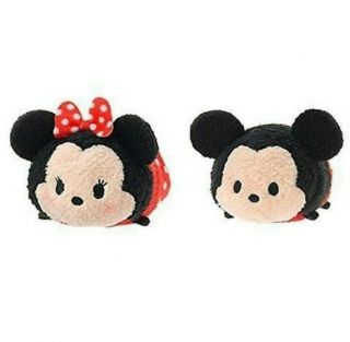 Disney Tsum Tsum Mini 3.  5 " Plush Mickey And Minnie Mouse Set Of 2 Z