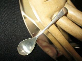 Antique Tipped Art Deco Sheffield Silver Plate Open Salt Jam Spoon 3 "