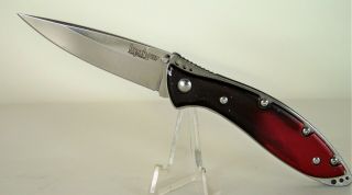 Kershaw 1460BR Splinter Gents Liner Lock Black/Red Smoke Aluminum Pocket Knife 2