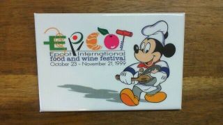 Disney Pin - Epcot International Food And Wine Festival 1999 Rectangular Tu18