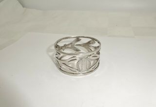 Vintage Mexican Pierced Sterling Silver Napkin Ring,  Be Eagle 3