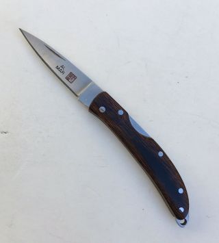 Vintage Al Mar Knives,  Seki,  Japan,  Osprey Miniature Lock Back Knife Wood Hdls