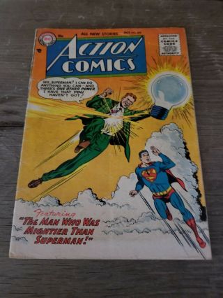 Vintage Golden Age Action Comics Oct (1955) Old Superman Comic Book