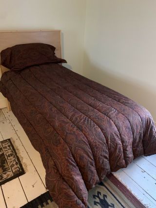 Ralph Lauren Twin Brianna Paisley Elizabeth Comforter & Pillow Sham Vintage