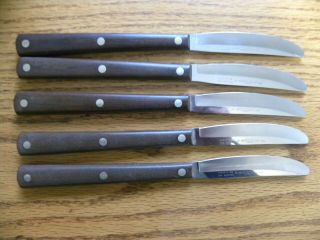Five (5) Vintage Cutco No.  47 Steak Table Knives Non - Serrated Pat.  2147079