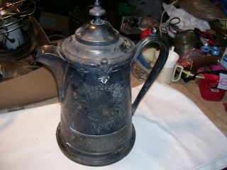 Antique Patent 1868 - 1872 Reed & Barton Civil War Era Silverplate Coffee Pot