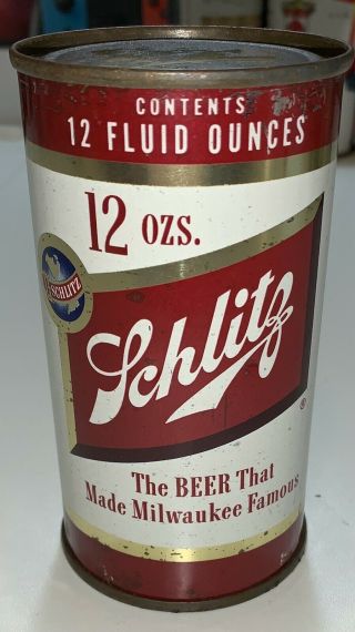 Schlitz Beer Flat Top Can 12 Oz Jos Schlitz Brewing Co Los Angeles California Ca