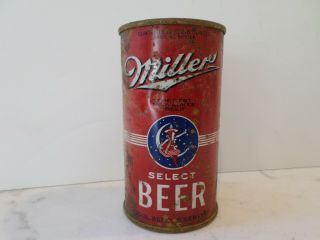 Miller Select Flat Top Beer Can.  Opening Instructions.