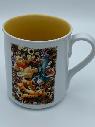 Winnie The Pooh,  Eeyore & Tigger In Flower Patch Coffee Mug The Disney Store