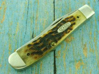 Case Xx Usa 6207 Sp Ss Vintage Bone Folding Trapper Jack Pocket Knife Knives