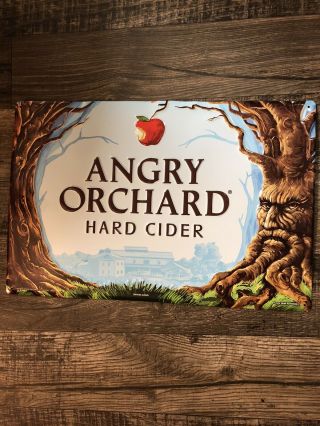 Angry Orchard Hard Cider Promotional Tin Metal Beer Sign
