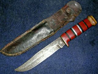 Unique Vintage Wwii Era Theater Made Hunting Or Fighting Knife One Of A Kind