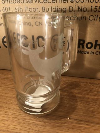 Lone Star Beer Mug Glass 5.  5” Deer Logo “Buckhorn Hall Of Horns” San Antonio 3